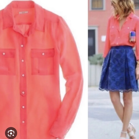 J crew Blythe silk blouse - Picture 2 of 7